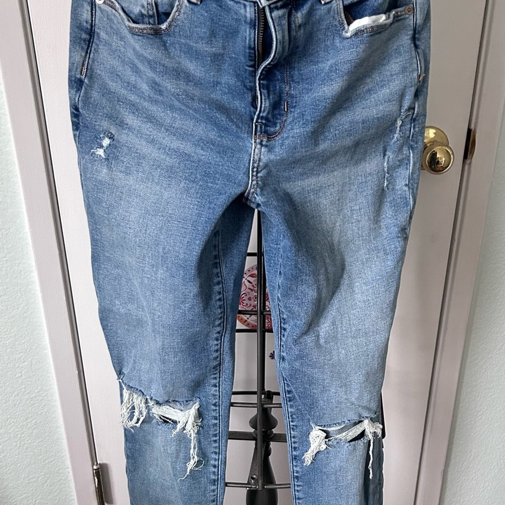 American Eagle Outfitters Light Blue Distressed Jeans